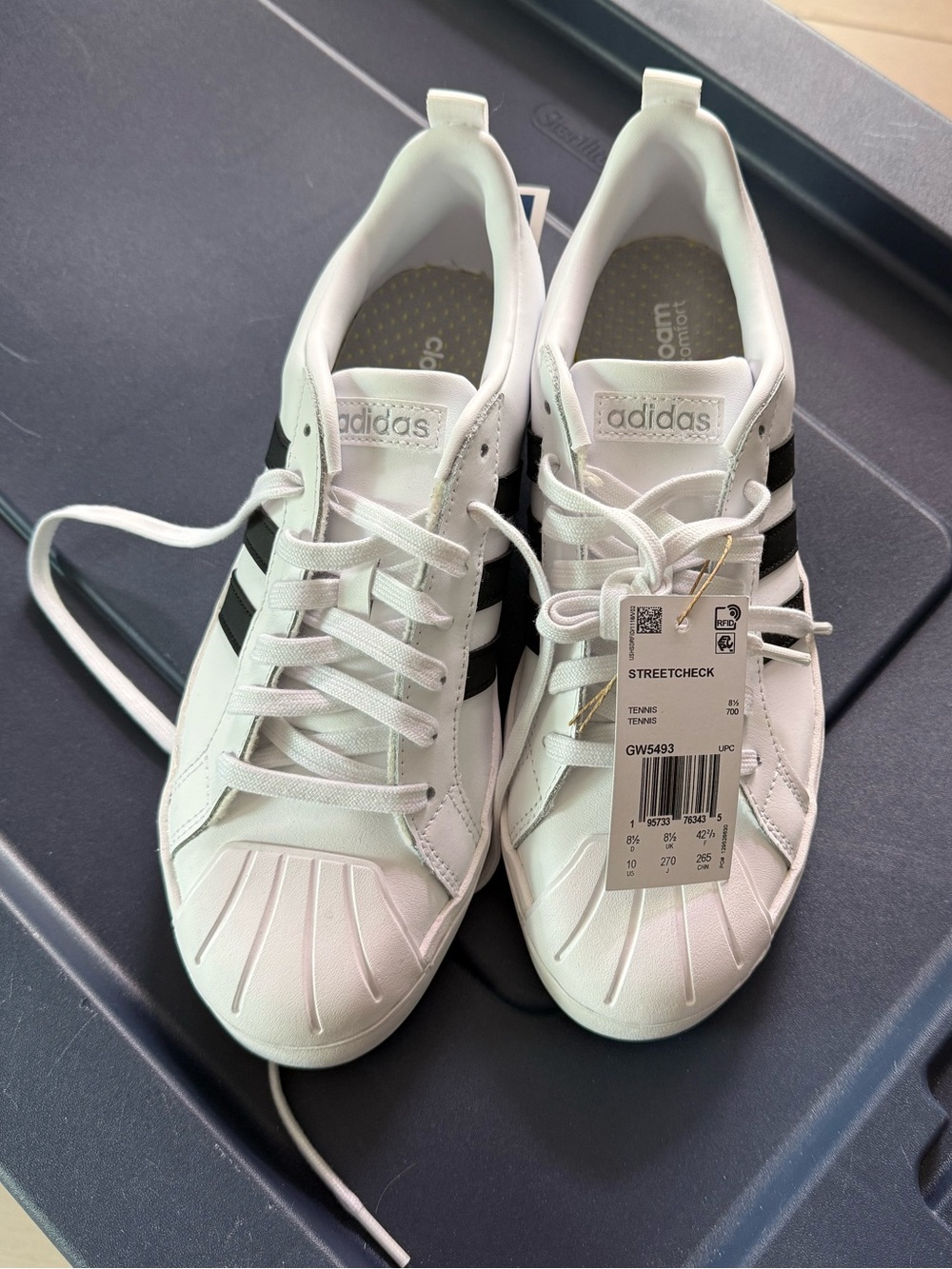 Adidas Streetcheck Shoes Womens Size 10 White Cloudfoam Basketball Sneakers NWT